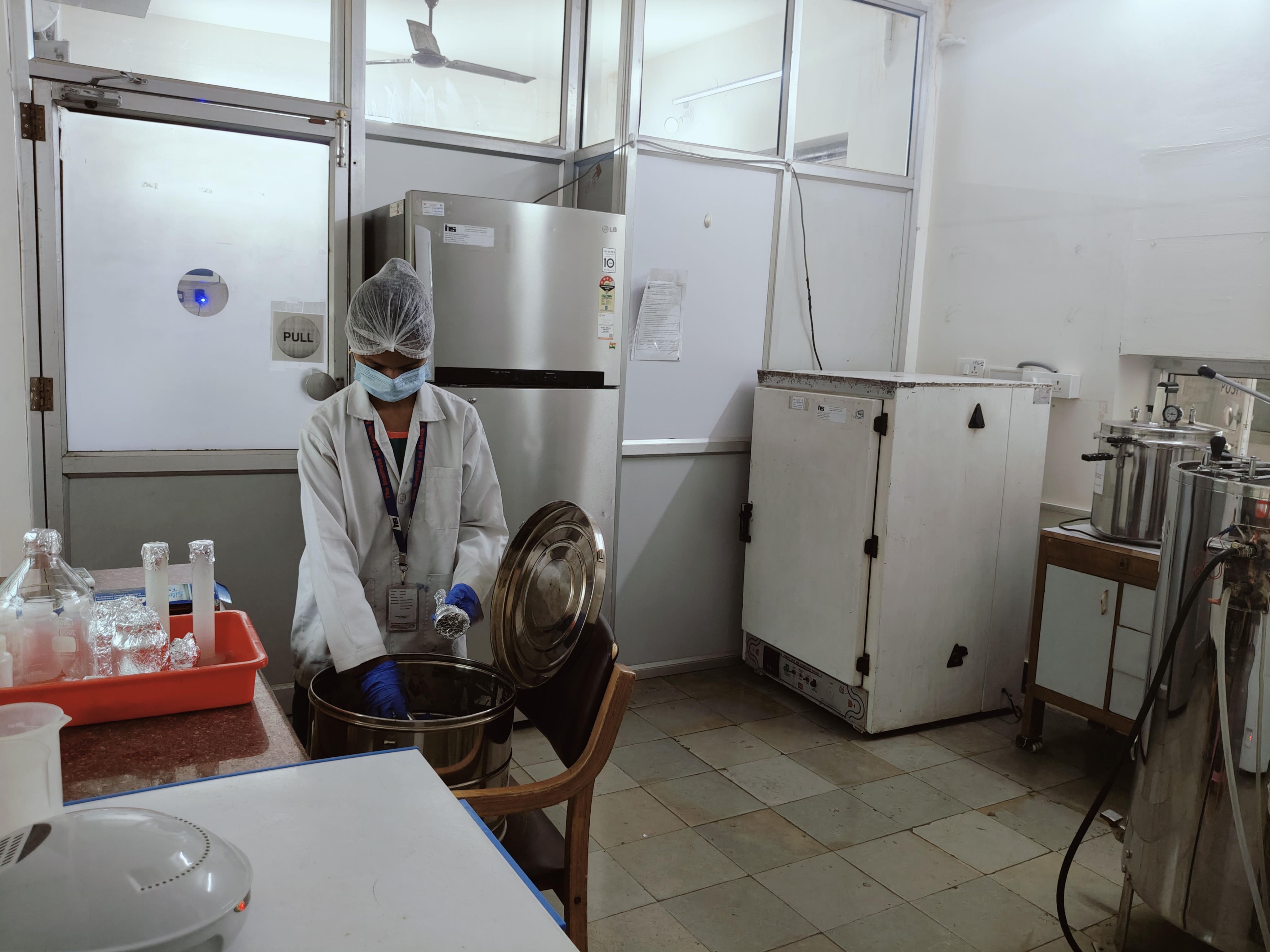 A view of Sterilisation in Progress