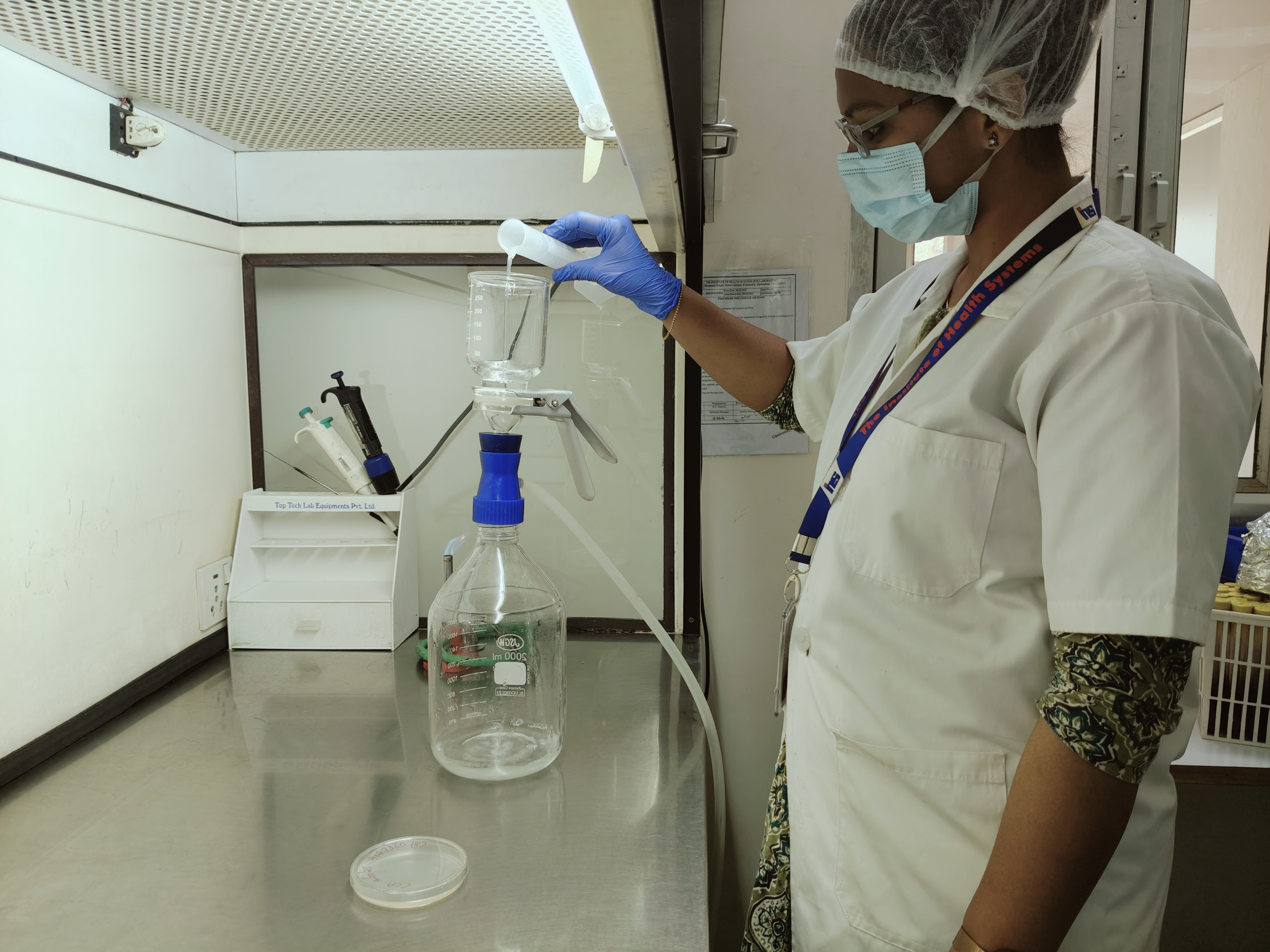 Photo showing inoculation in progress