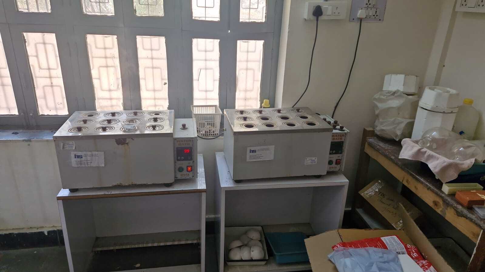 Photo showing water baths in hot-zone