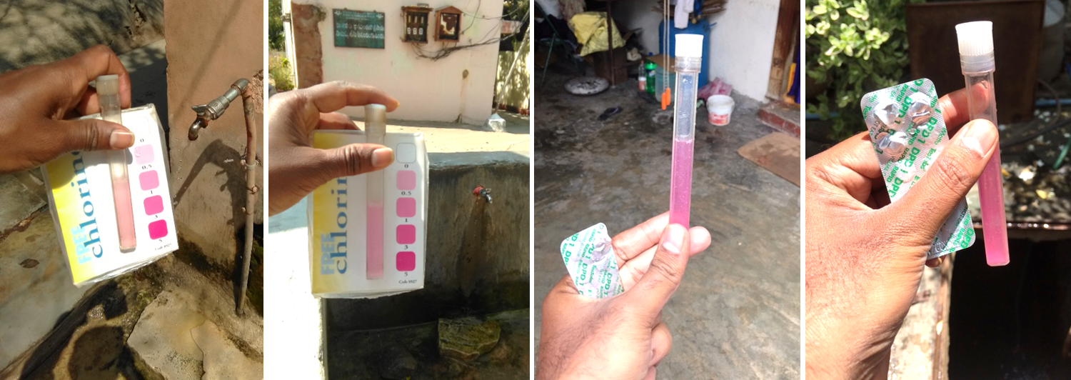 Figure to illustrate contents of a Basic DPD Rapid Test Kit for Free Chlorine