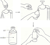 Images to illustrate water sampling from a tap