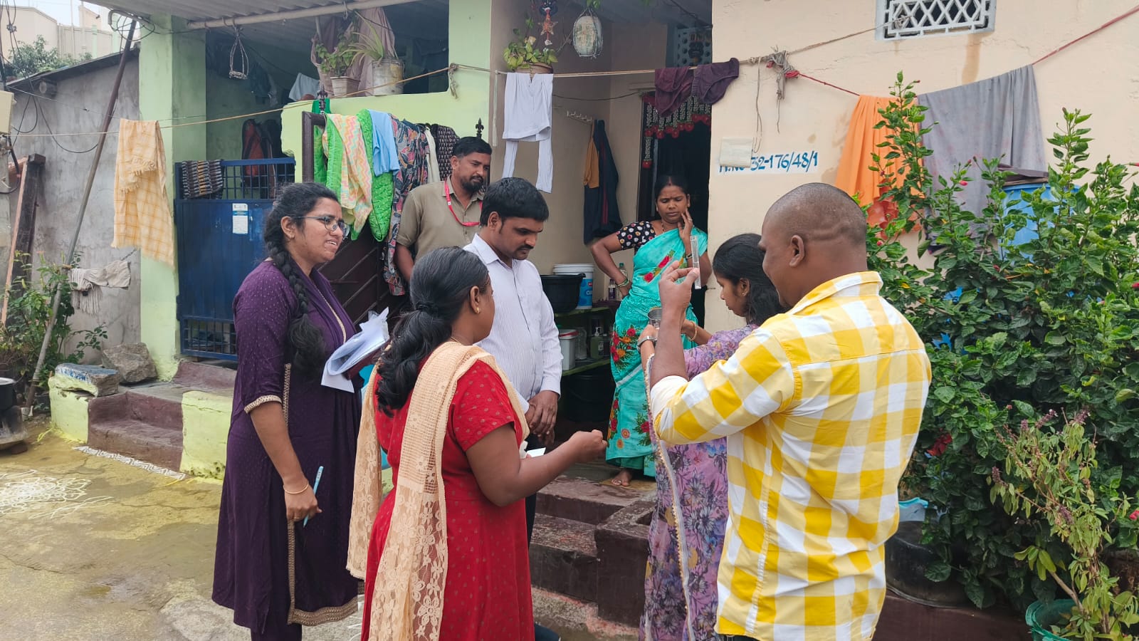 Photo showing RC testing practical at Yadamma Nagar